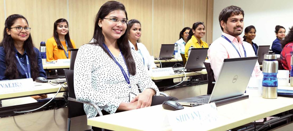 A classroom session in Biocon Academy - a Center of Excellence for Advanced Learning in Applied Biosciences