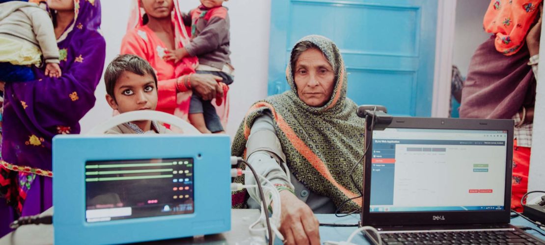 The eLAJ Registration and measurement of vitals on MPM in a primary health center of a village in Rajasthan, India