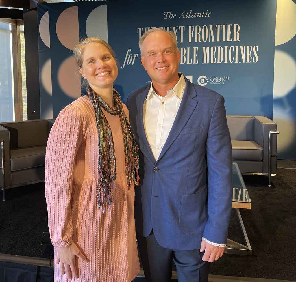 Matt Erick and Kimberly Maxfield at The Atlantic’s “The Next Frontier for Accessible Medicines” event.